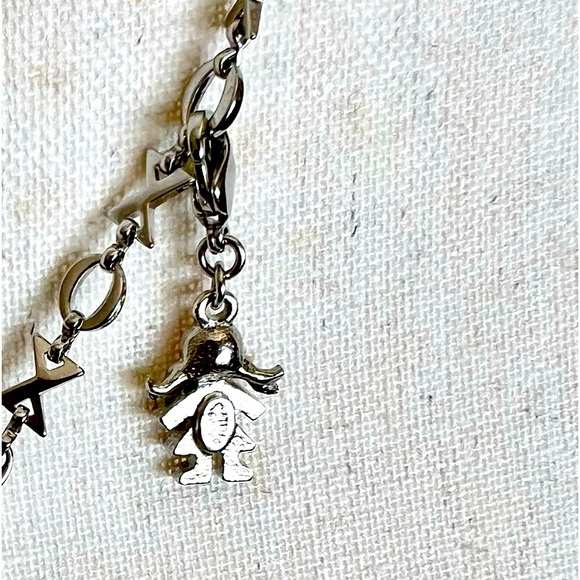 Kirk’s Folly Long Silver Tone Pendant Necklace Pave Crystal Teddy Bear & Girls - Picture 9 of 10